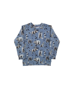 HEBE - sweater - dieren - blauw - Eileen4Kids