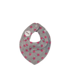 Pippi made with love - slabbetje - grijs fuchsia - Eileen4Kids