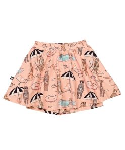 HEBE - rok met short - pool print - roze - Eileen4Kids