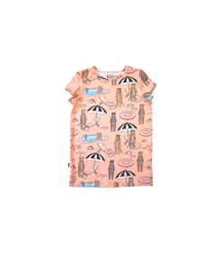 HEBE - t-shirt - pool print - roze - Eileen4Kids