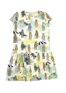 Hebe - jurk - korte mouwen - dierenprint - Eileen4Kids