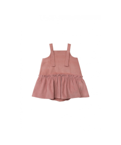 HEBE - jurk met romper - corduroy - roze - Eileen4Kids