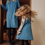 HEBE - jurk - spagettibandjes - corduroy - licht blauw - Eileen4Kids