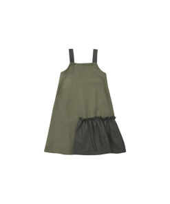 HEBE - jurk - spagettibandjes - khaki - Eileen4Kids