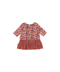 HEBE - meisjes blouse - bloemen - rood - Eileen4Kids