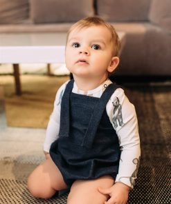 HEBE - romper - dierenprint - wit - Eileen4Kids