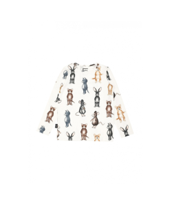 HEBE - shirt met lange mouwen - dierenprint - wit - Eileen4Kids