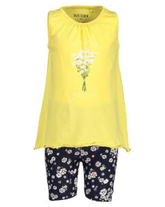 Blue Seven - 2-delige meisjes set - geel - shirt & korte broek - Eileen4Kids