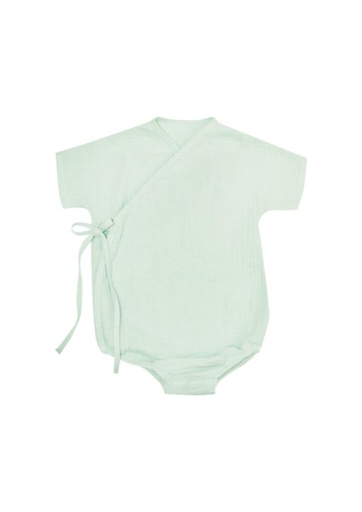 HEBE - romper - overslag - mousseline mint - Eileen4Kids