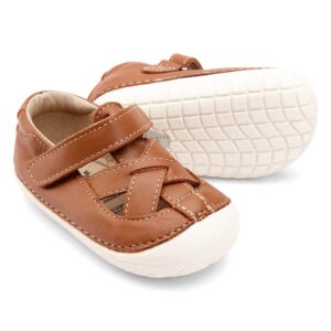 OLD SOLES - kinderschoen - pave thread - tan - Eileen4Kids