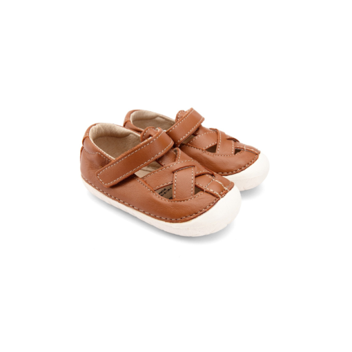 OLD SOLES – kinderschoen – pave thread – tan - Eileen4Kids- Eileen4Kids