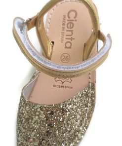 Cienta - kinderschoen - sandaal - glitter goud - Eileen4Kids