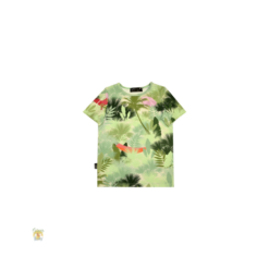 HEBE - t-shirt - palmenprint - groen - Eileen4Kids