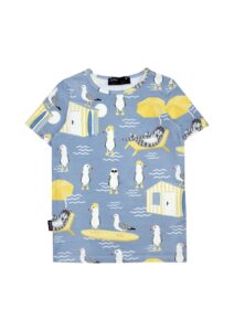 HEBE - t-shirt - zomerse dierenprint - blauw