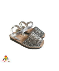 Cienta - kinderschoen - sandaal - glitter zilver - Eileen4Kids