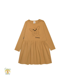 HEBE - jurk - lange mouwen - mustard - Eileen4Kids