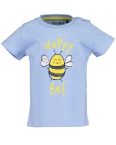 Blue Seven - T-shirt - happy bee -blauw - Eileen4Kids