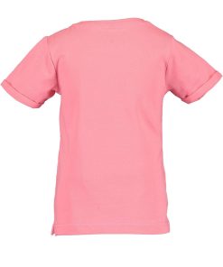 Blue Seven - meisjes shirt korte mouwen - zalm