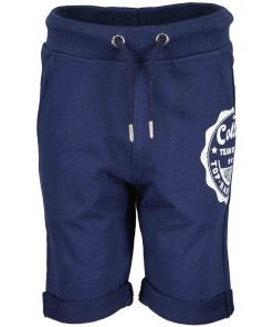 Bermuda - sweat bermuda - effen blauw - Eileen4Kids