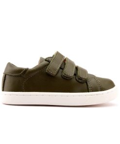 OLD SOLES - kinderschoen - lage sneakers - step markert - legergroen - Eileen4Kids