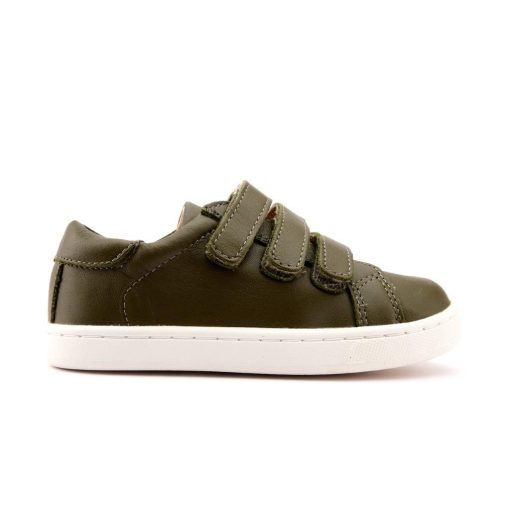 OLD SOLES - kinderschoen - lage sneakers - step markert - legergroen - Eileen4Kids