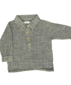 Riffle Amsterdam - blouse - green square - Eileen4Kids