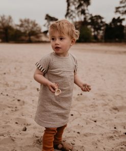 Riffle Amsterdam - Dress - pink melange stripe - Eileen4Kids