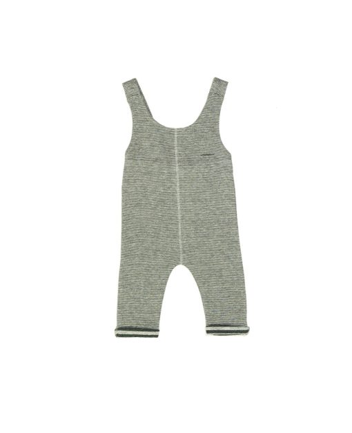 Riffle Amsterdam - suit - mouwloos - green melange stripe - Eileen4Kids