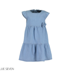 Blue Seven - denim mouwloze jurk - blauw - Eileen4Kids