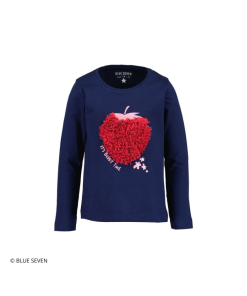 Blue Seven - shirt lange mouwen - berry - blauw - Eileen4Kids