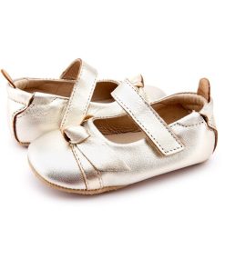 OLD SOLES - ballerina's - bow chique gold - Eileen4Kids