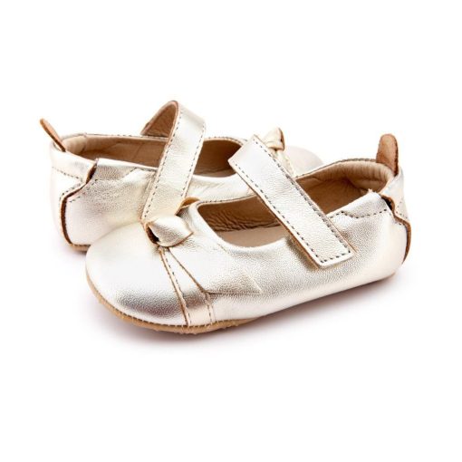 OLD SOLES - ballerina's - bow chique gold - Eileen4Kids