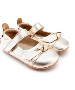 OLD SOLES - ballerina's - bow chique gold - Eileen4Kids