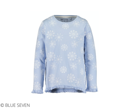 Blue Seven - shirt lange mouwen - sneeuwvlokken - blauw - Eileen4Kids