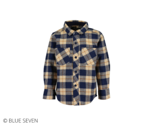 Blue Seven - geruit shirt - blauw - Eileen4Kids