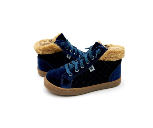 OLD SOLES - Plushier - velvet - navy - Eileen4Kids