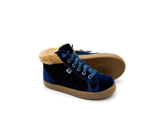 OLD SOLES - Plushier - velvet - navy - Eileen4Kids