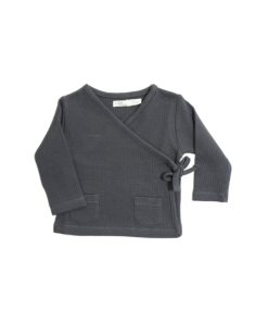 Riffle Amsterdam - overslag vest - rib donker grijs - Eileen4Kids