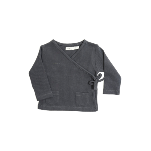 Riffle Amsterdam - overslag vest - rib donker grijs - Eileen4Kids