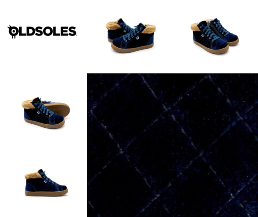 OLD SOLES - Plushier - velvet - navy - Eileen4Kids