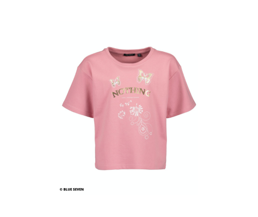 Blue Seven - sweat shirt - korte mouwen - roze - Eileen4Kids