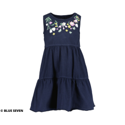 Blue Seven - mouwloze blauwe jurk - Eileen4Kids