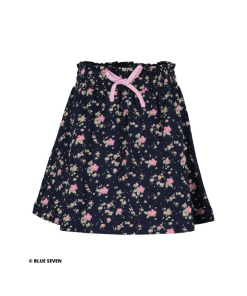 Blue Seven - rok - blauw gebloemd - Eileen4Kids