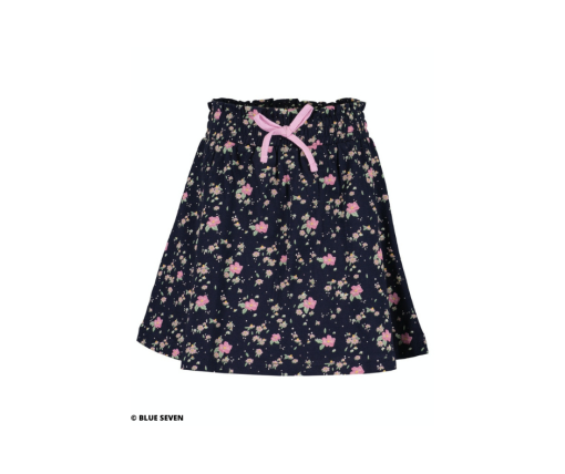 Blue Seven - rok - blauw gebloemd - Eileen4Kids