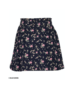 Blue Seven - rok - blauw gebloemd - Eileen4Kids