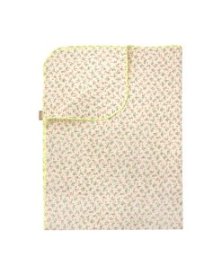 Blanket with mint small floral print - Eileen4Kids