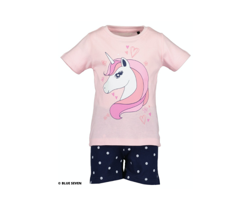 Blue Seven - kinderpyjama - blauw roze - Eileen4Kids