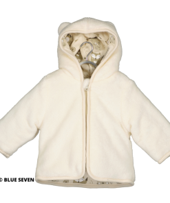 Blue Seven - newborn polar fleece jasje capuchon met oortjes - wit - Eileen4Kids