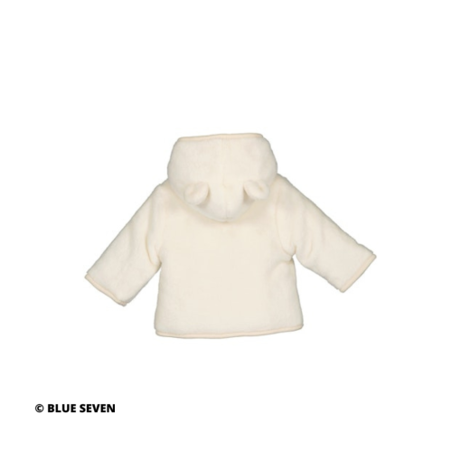 Blue Seven - newborn polar fleece jasje capuchon met oortjes - wit - Eileen4Kids