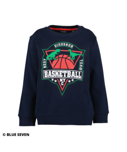 Blue Seven - sweater - basketbal - blauw - Eileen4Kids